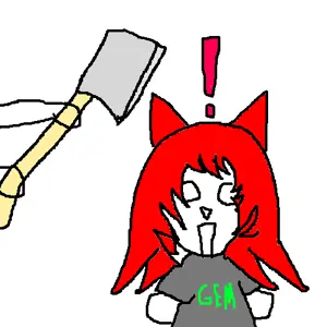tama, animal, arms, axe, blush, cat, cat ear, cat ears, catgirl, clothes