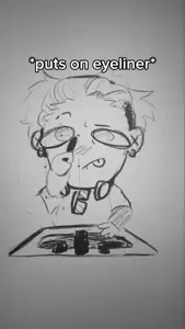 exhausted wojak, wojak, cobson, 1soyjak, animal, biting lip, clothes, drawn, exhausted wojak, eyeliner