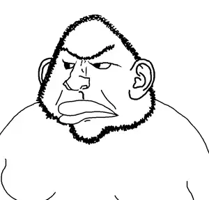 impish soyak ears, meximutt, ishish soyak ears, ishishmutt, fusionjaks, muttvariants from meximutt, 1soyjak, angry, black hair, closed mouth