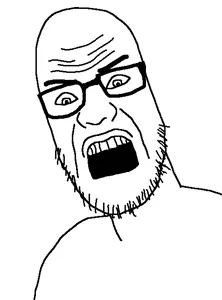 unknown, clothes, glasses, open mouth, soyjak, stubble, the mystery of the druids, video game