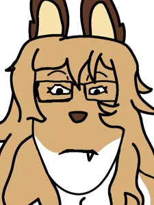 averi, markiplier soyjak, female markiplier, neutralplier, 1soyjak, animal, animal ears, anthro, closed mouth, ear