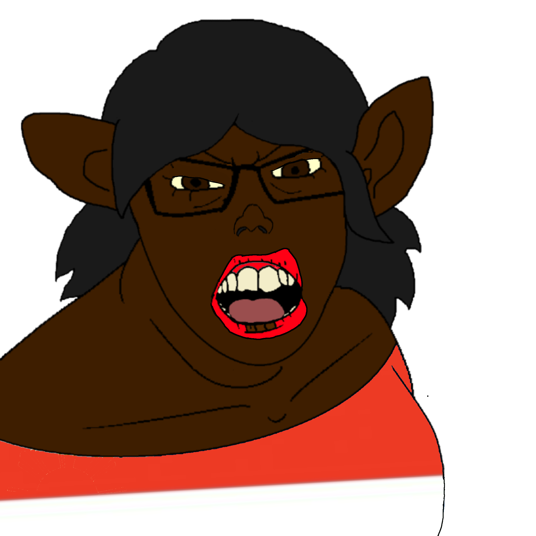 feraljak, female feraljak, feralnegress, feralnigger, femjak, asian, black hair, dark skin, hair, indonesia