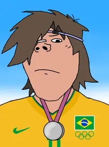gapejak, female gapejak, terryjak, wholesome soyjak, femjak, 1soyjak, 2012, athlete, black eyes, blue background