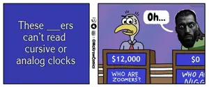 mckrowcomics, gigachad, gigachaded, 1nas, animal, beard, bird, bulging eyes, closed mouth, comic