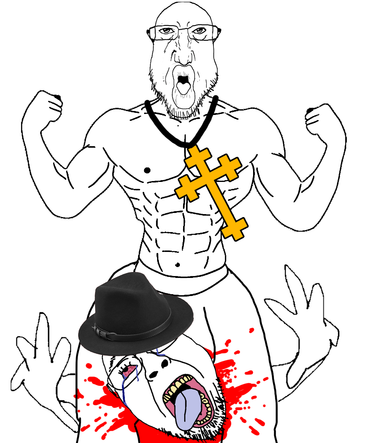 bernd, chudjak, slurpjak, broiler, chudjak front, muscular chud, troonjak, punisher face, 2soyjaks, ack