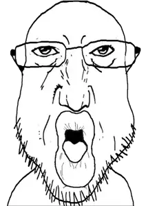 coinjak, slurpjak, broiler, punisher face, fusionjaks, 1soyjak, bald, black eyes, coinjak, eyes