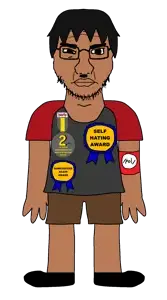 nate higgers, soyak, soyak front, natejak, /pol/ (soyjak.party), 1soyjak, armband, award, badge, balding