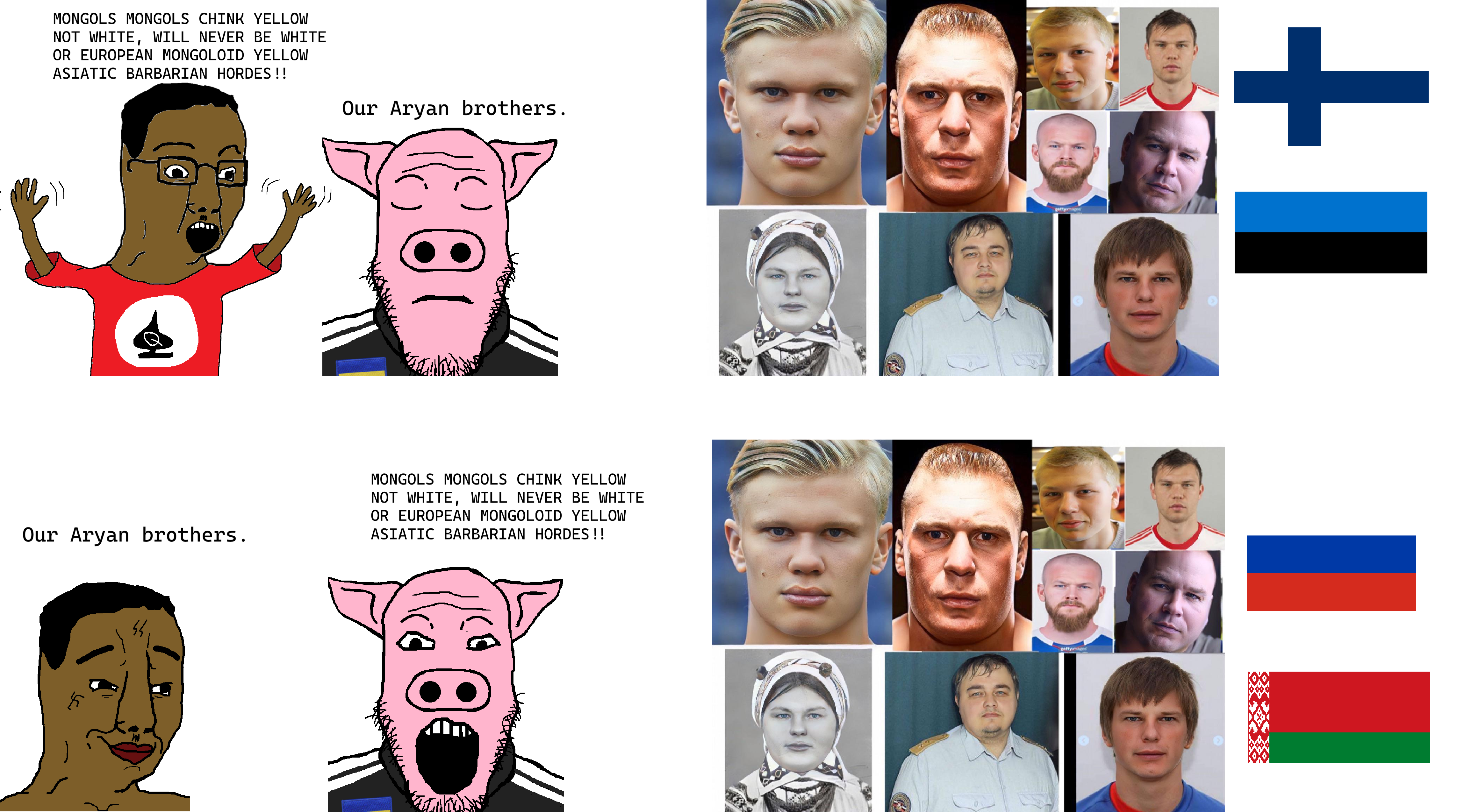 chudjak, markiplier soyjak, 4soyjaks, animal, asian, asiatic, bald, black eyes, black hair, blonde hair