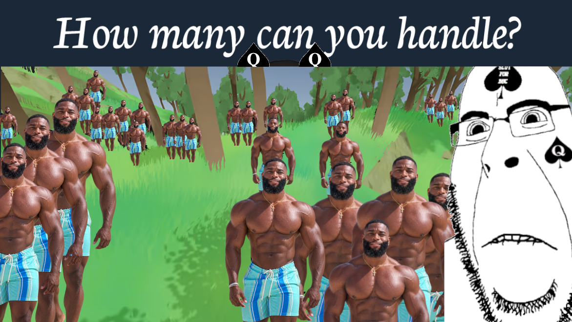 cobson, hornyson, 1soyjak, american culture, bbc, beard, biting lip, black hair, black skin, bnwo