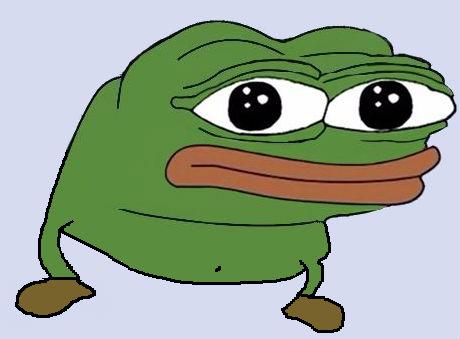 marv, pepe, amphibian, animal, armless, bald, blue background, closed mouth, crouching, fat