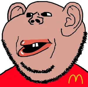 impish soyak ears, impish amerimutt, jolly soyak ears, amerimutt, kidjaks, 1soyjak, anti aliased, baby, big lips, black eyes
