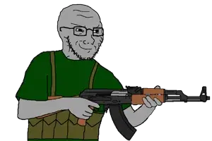 A Spammer wearing a Chicom chest rig carrying a AK-47.