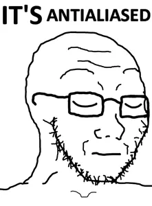 soyak, its over, 1soyjak, antialiased, bald, closed eyes, closed mouth, english text, forehead lines, glasses