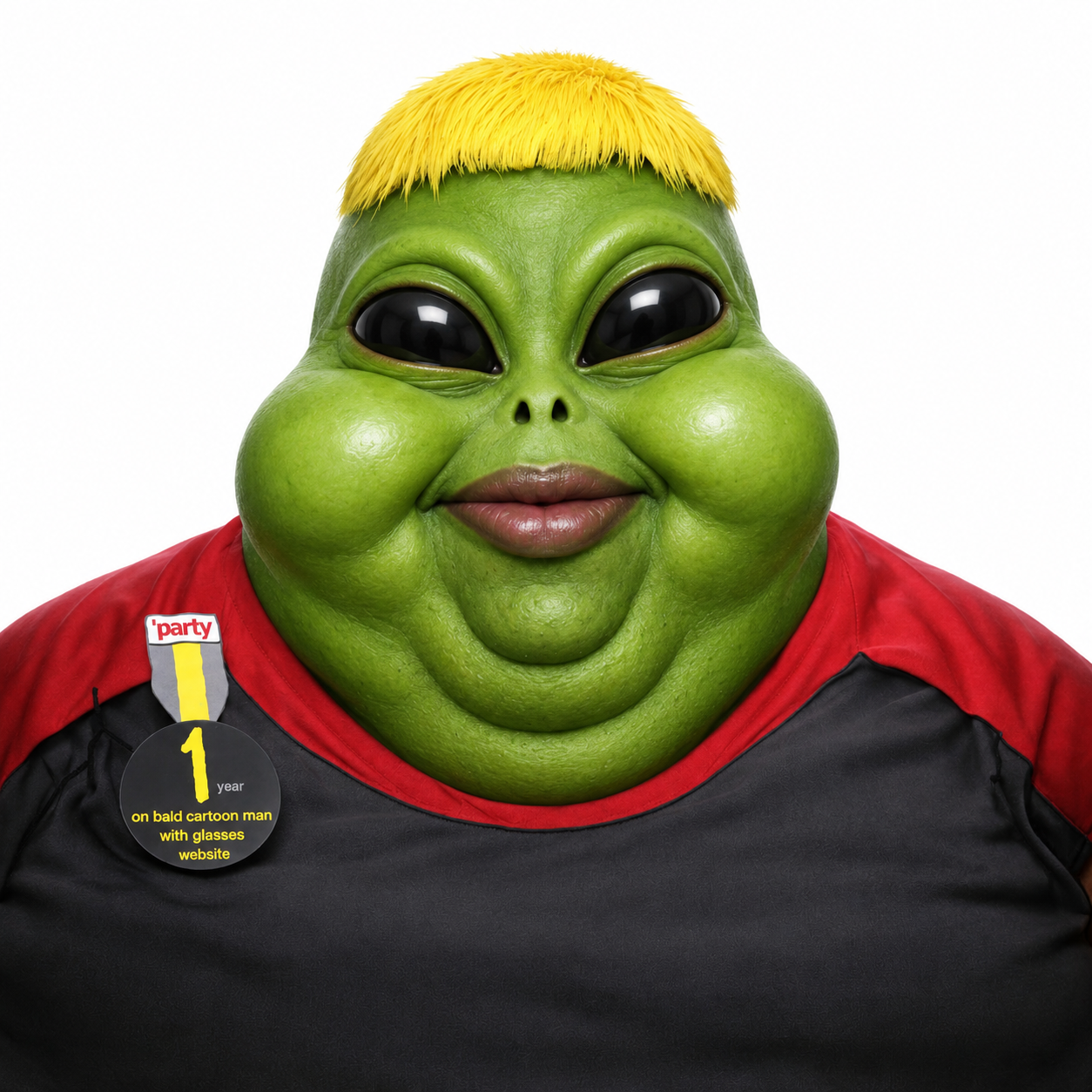hunky, alicia, fat alicia, hunky twink sex machine, hunky twink sex machine, 1soyjak, alien, black eyes, closed mouth, fat
