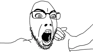 cobson, unknown, 1soyjak, bald, eyebrows, eyelashes, glasses, hand, hand on shoulder, lips
