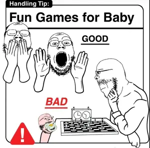 gapejak, gapejak 3/4, babyjak, 2soyjaks, bald, black eyes, chess, frown, glasses, guide