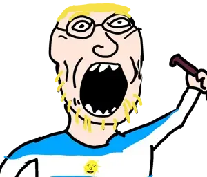 valjak, argentina, aryan skin, beard, big head, blonde hair, clothes, glasses, hair, open eyes