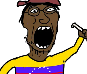 esl fnf pedo, valjak, beard, big head, bone, clothes, dark skin, glasses, hair, open eyes