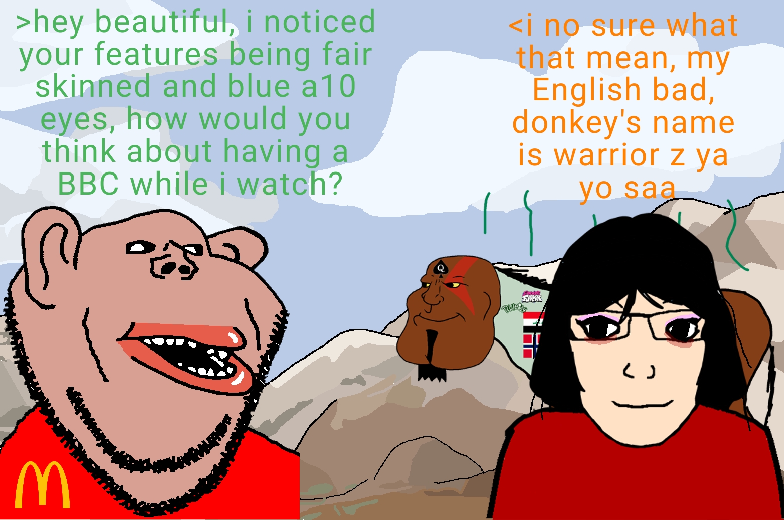 ak47, impish soyak ears, markiplier soyjak, meximutt, impish amerimutt, lawrence, mexiaryan, 3soyjaks, afghanistan, bbc