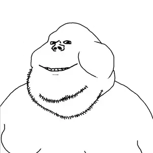 impish, impish soyak ears, meximutt, fusionjaks, bald, closed mouth, fat, fusionjaks, morbidly obese, no glasses