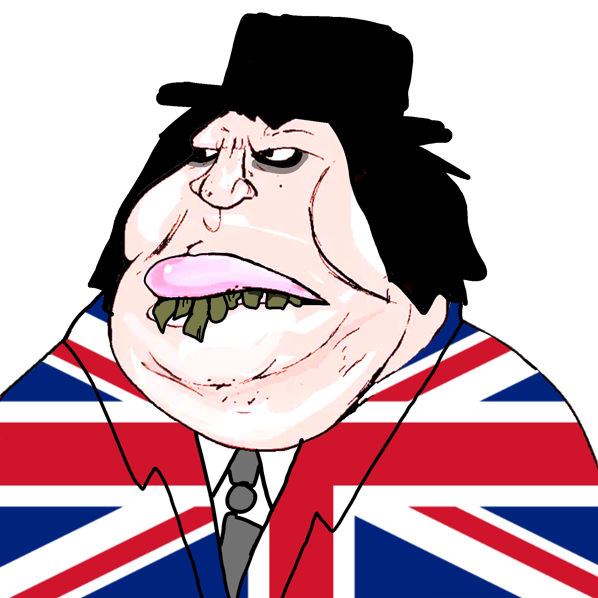 meximutt, 1soyjak, angry, big lips, black hair, clothes, crooked teeth, eyebags, gray tie, hair