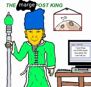 marge simpson, kuzjak, kuzjak front, 1soyjak, blue hair, closed mouth, edited, low effort, marge, no beard