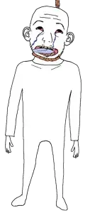 bernd, satoko, hanging troonjak, troonjak, ack, arm, bald, booger, crying, ears