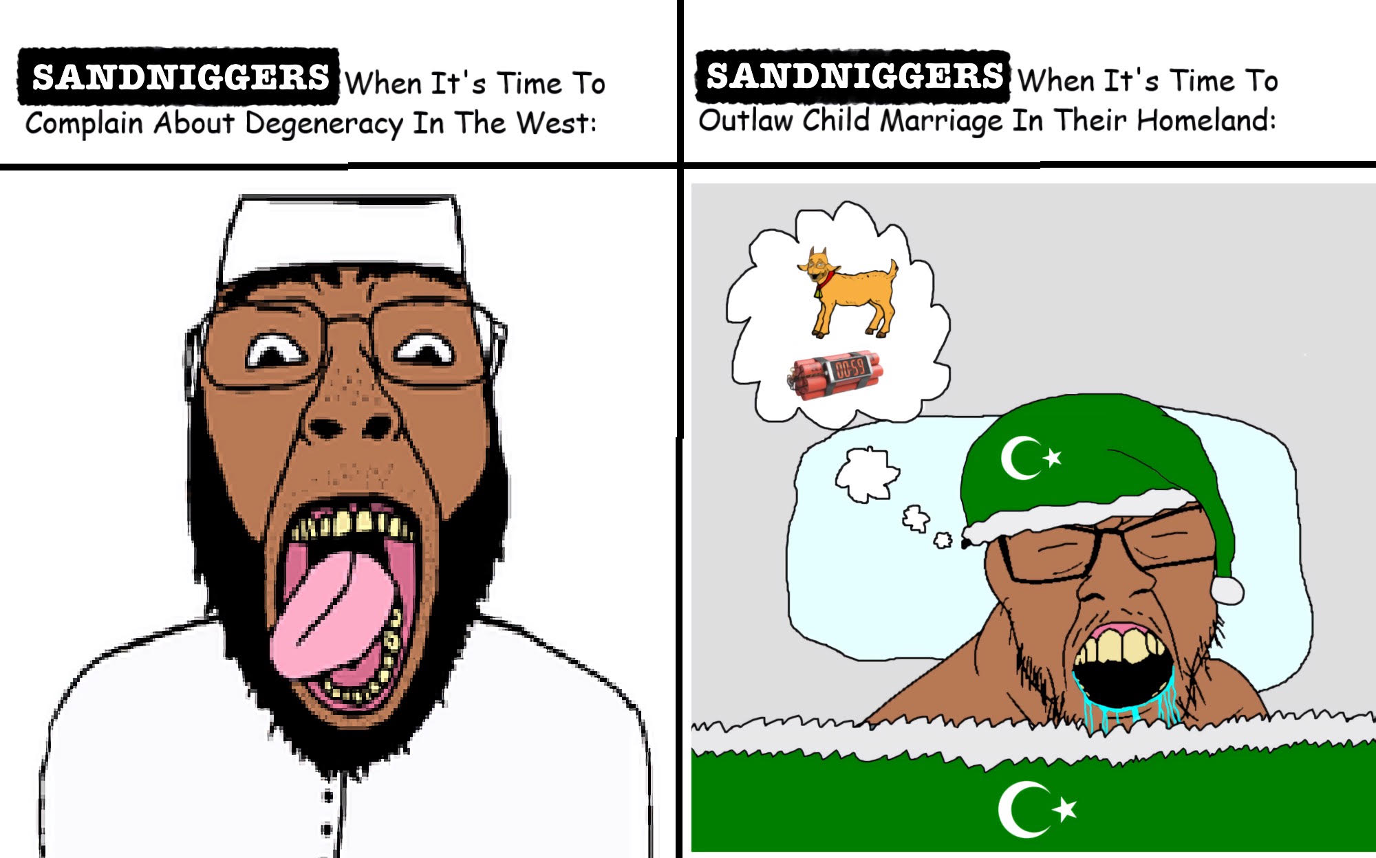 bernd, feraljak, goatjak, markiplier soyjak, 2panel, 2soyjaks, arab, arape, beard, big eyebrows
