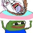 pepe, bernd, troonjak, 1soyjak, ack, amphibian, animal, animated, bald, black eyes