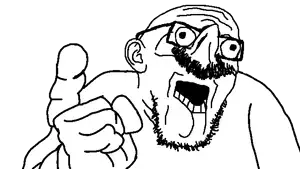 mario, soyjak neo, the glitch, 1soyjak, arm, bald, confused, ear, finger, forehead lines