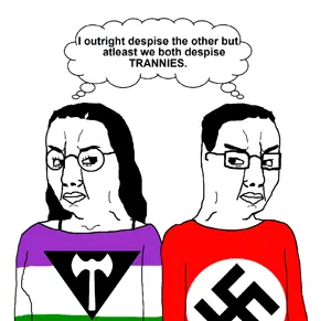 Sometimes I think Incelchuds and Terf Feminists should work together because like the enemy of my enemy is my friend or something (even doe that feminists hate us chuds and would likely break…