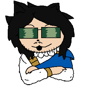 pseudo, glegle, goku, gleglejak, 1soyjak, animal, anime, black hair, covered eyes, crossed arms