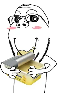 gapejak, cheeky gapejak, wholesome soyjak, cheeky, 1soyjak, arm, bald, beard, blush, cheeky