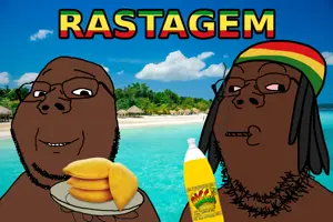 gapejak, platejak, wholesome soyjak, wholyjak, beach, black skin, brown skin, drink, food, glasses