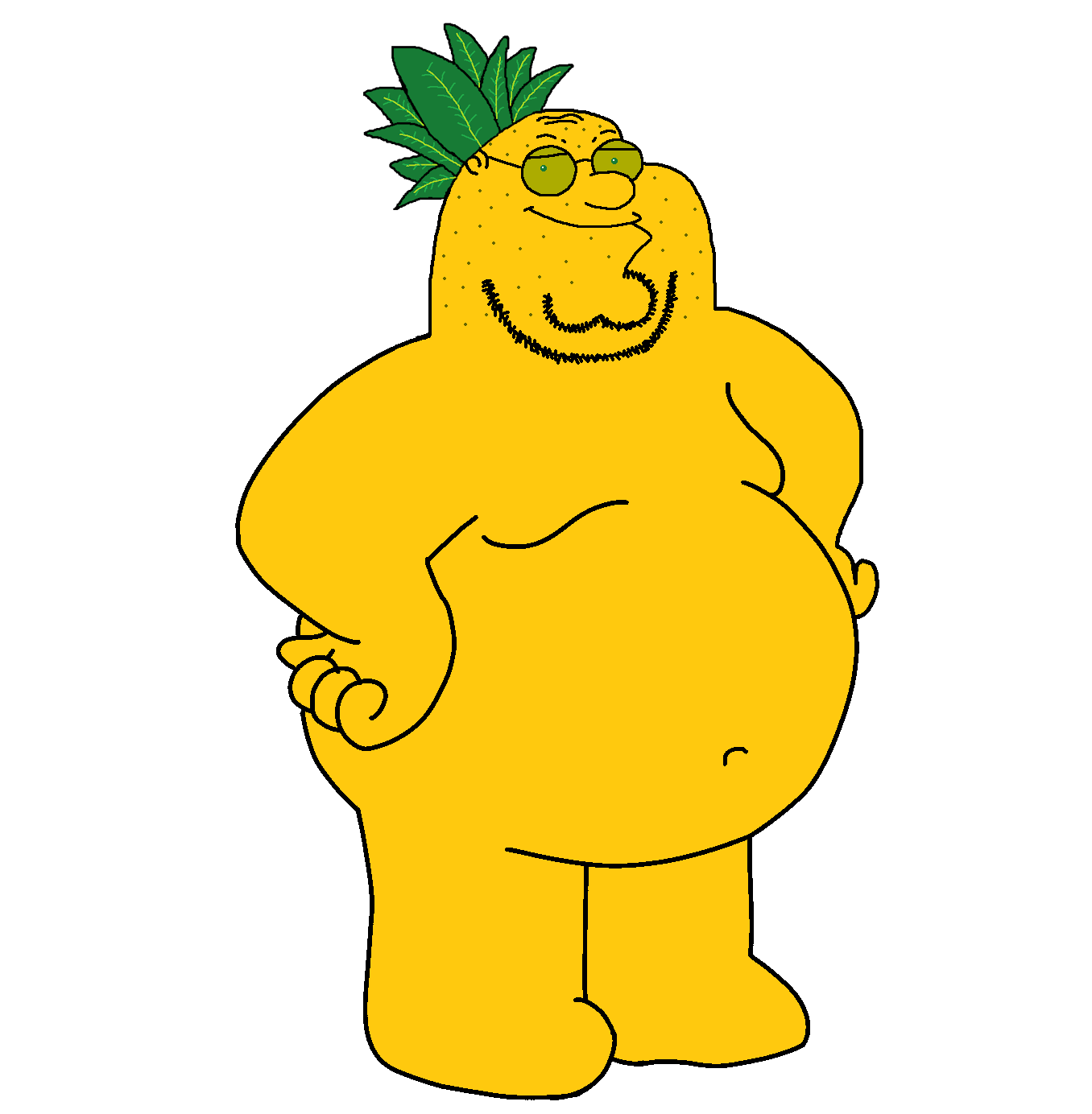 peter griffin, griffinjak, 1soyjak, bald, belly, belly button, black eyes, chin, closed mouth, ear