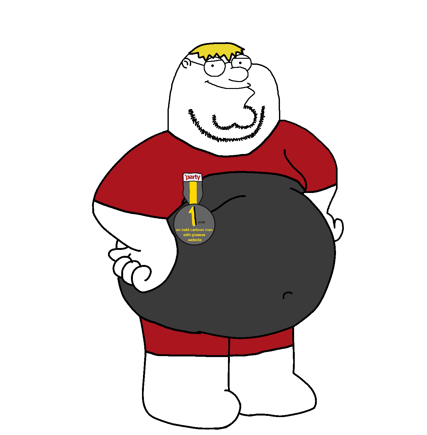 nate higgers, griffinjak, natejak, 1soyjak, belly, belly button, black eyes, chin, closed mouth, ear