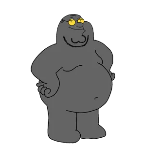 peter griffin, griffinjak, 1soyjak, bald, belly, belly button, black eyes, chin, closed mouth, ear