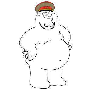 peter griffin, griffinjak, 1soyjak, bald, belly, belly button, black eyes, cap, chin, closed mouth