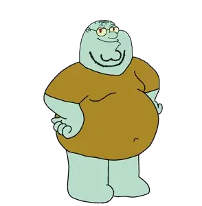 peter griffin, squidward tentacles, griffinjak, useful soys, 1soyjak, bald, belly, belly button, black eyes, chin