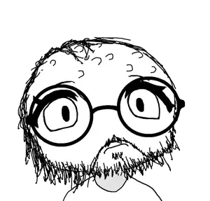 smuglet, acne, anime, balding, beard, closed mouth, eyebrows, eyes, female, front view