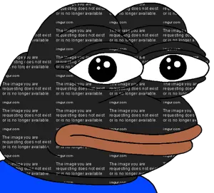 pepe, 1nas, aliased, amphibian, animal, blue shirt, broken image, broken texture, closed mouth, clothes