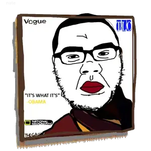 unknown, 1soyjak, black hair, black text, closed mouth, clothes, fat, glasses, hair, inspirational