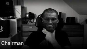 tekkerson, gigachad, gigachaded, 1nas, beard, ear, gray skin, grayscale, hands, he looks like this