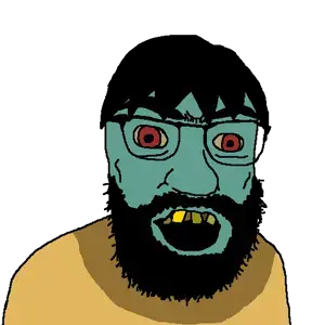 feraljak, tetojak, 1soyjak, angry, beard, black hair, glasses, green skin, hair, looking at you