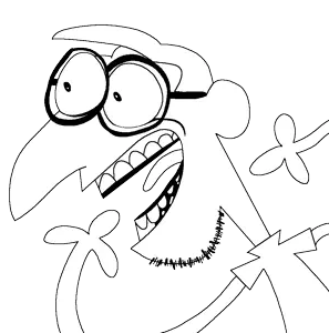unknown, 1soyjak, black eyes, ear, glasses, gums, half body, looking to the left, open eyes, open mouth