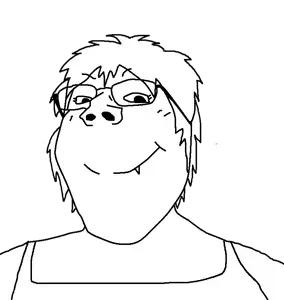 tomboy female gapejak with glasses variant
