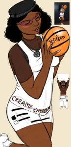 soyniqua, soytan, basketball, beanie, black hair, black lives matter, black woman, brown shirt, brown skin, clothes