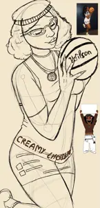 soyniqua, soytan, basketball, beanie, black lives matter, black woman, clothes, drawing, glasses, hair