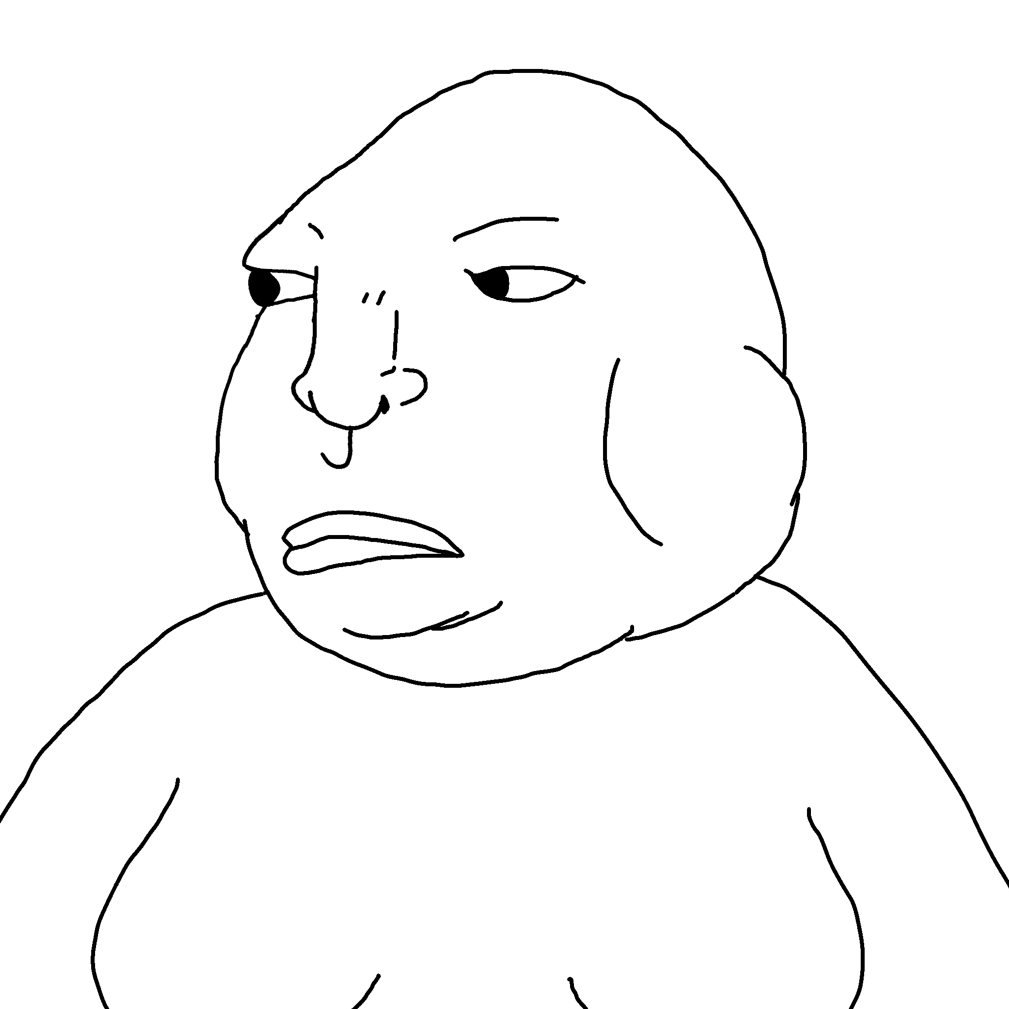 britbonghater68, meximutt, bbh meximutt, muttvariants from meximutt, muttverse, 1soyjak, bald, black eyes, chin, closed mouth
