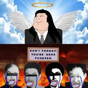 conservativewaluigi, meximutt, female mexiaryan, mexiaryan, femjak, 5soyjaks, ack, angel, angel wings, aryanheaven